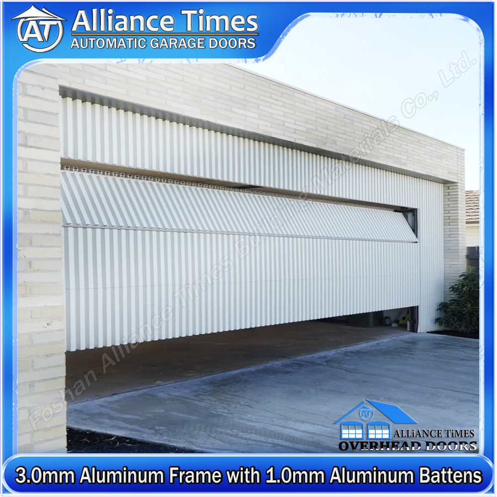 Aluminum Vertical Battens Garage Doors : White