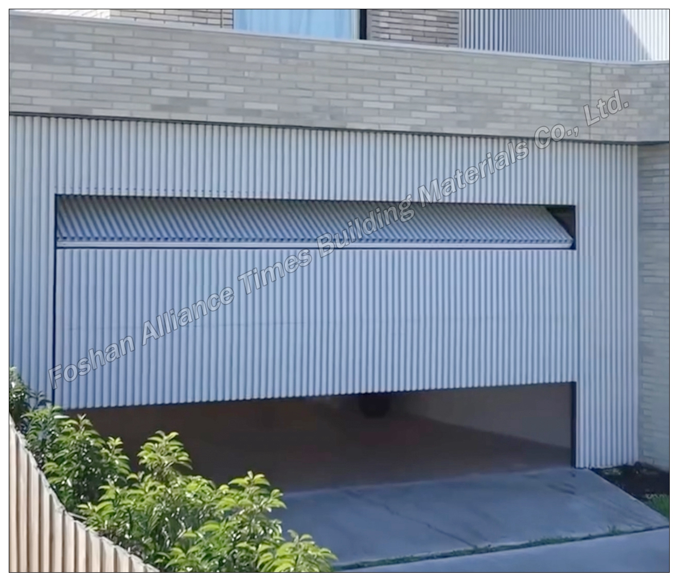 Aluminum Vertical Grille Battens Sectional Garage Doors