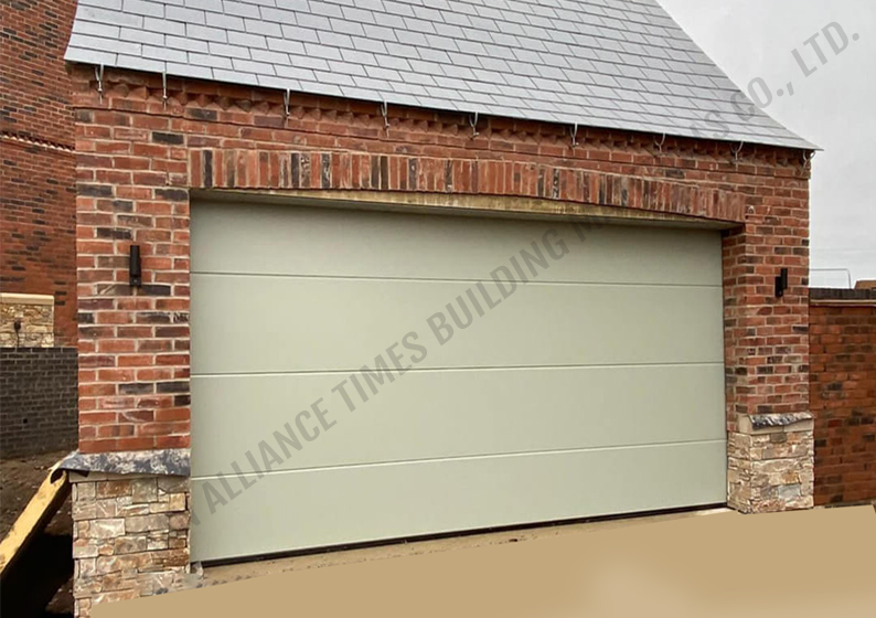 Flush Aluminum White Panel Sectional Garage Doors