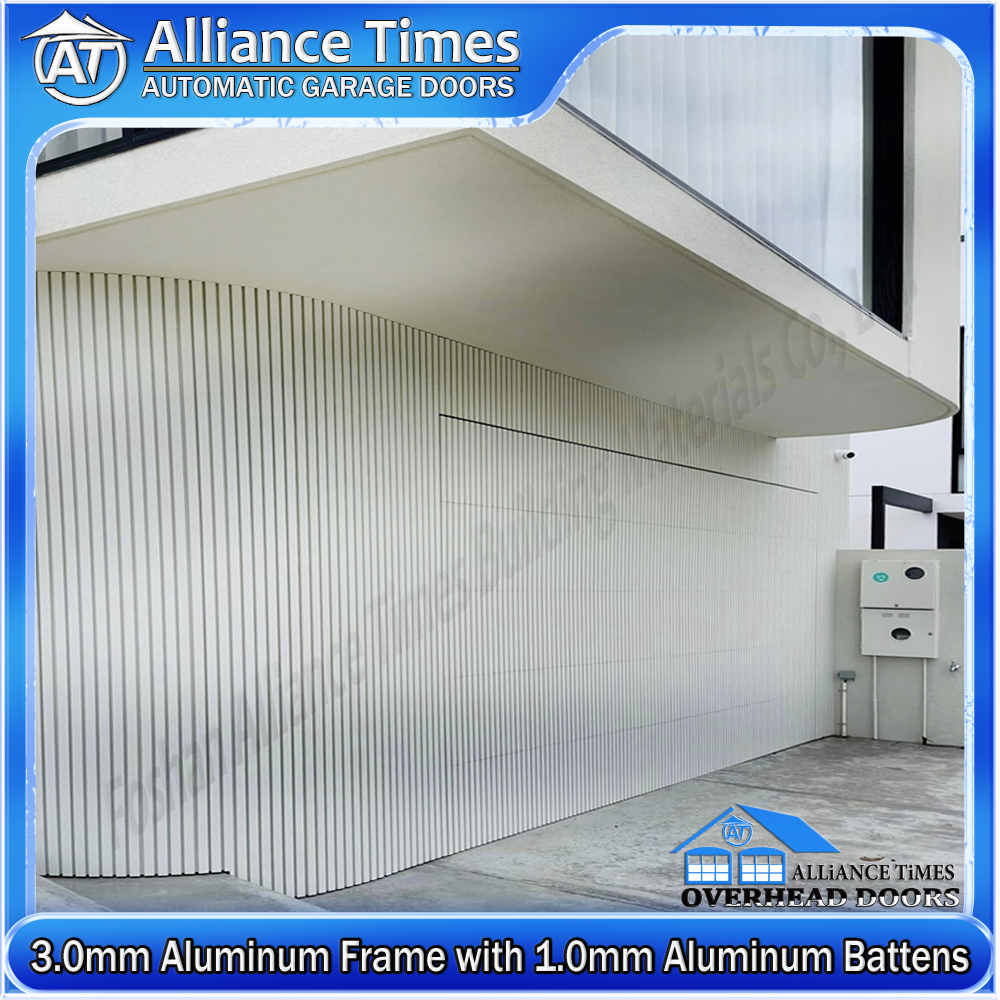 Aluminum Vertical Battens Garage Doors : White